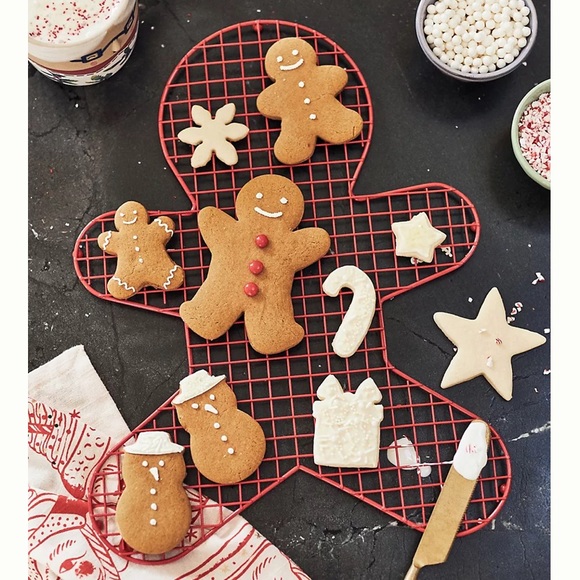 Anthropologie Season's Eatings Gingerbread Cookie Cooling Rack, Red - New in Box - Picture 4 of 4